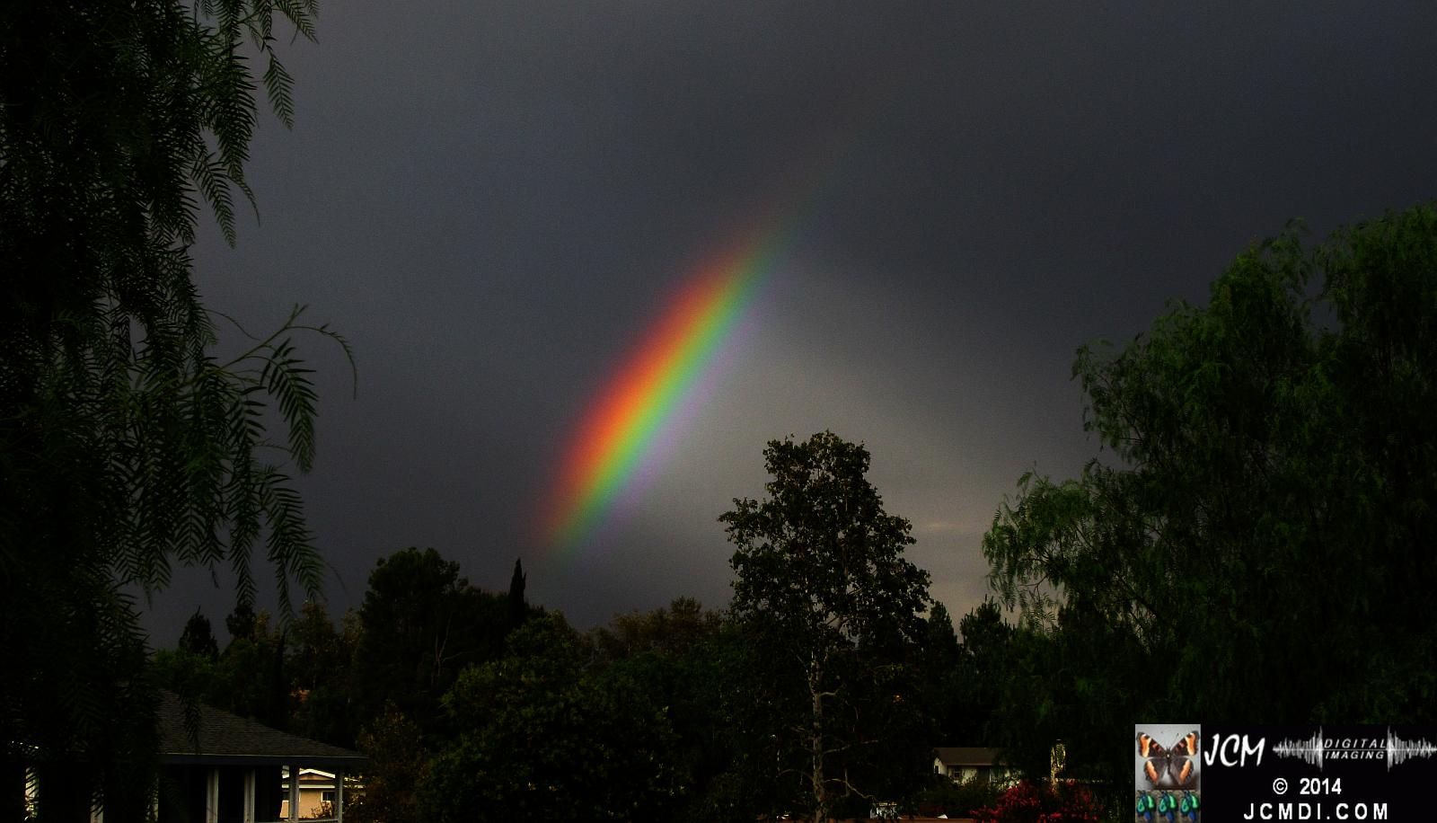 A rainbow fragment at sunset in Santa Clarita on 8-3-2014